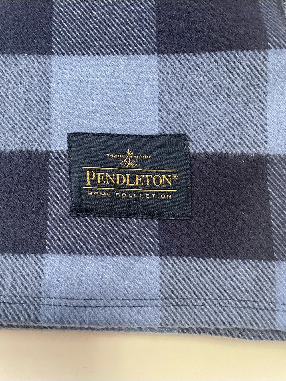 Pendleton Home Collection Rob Roy Luxe Buffalo Plaid Blue Throw 50x70